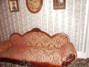 The couch where the father was found dead!