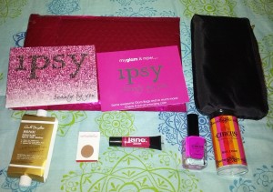 Ipsy glam bag and products